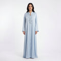 Abaya Bleu Perlée