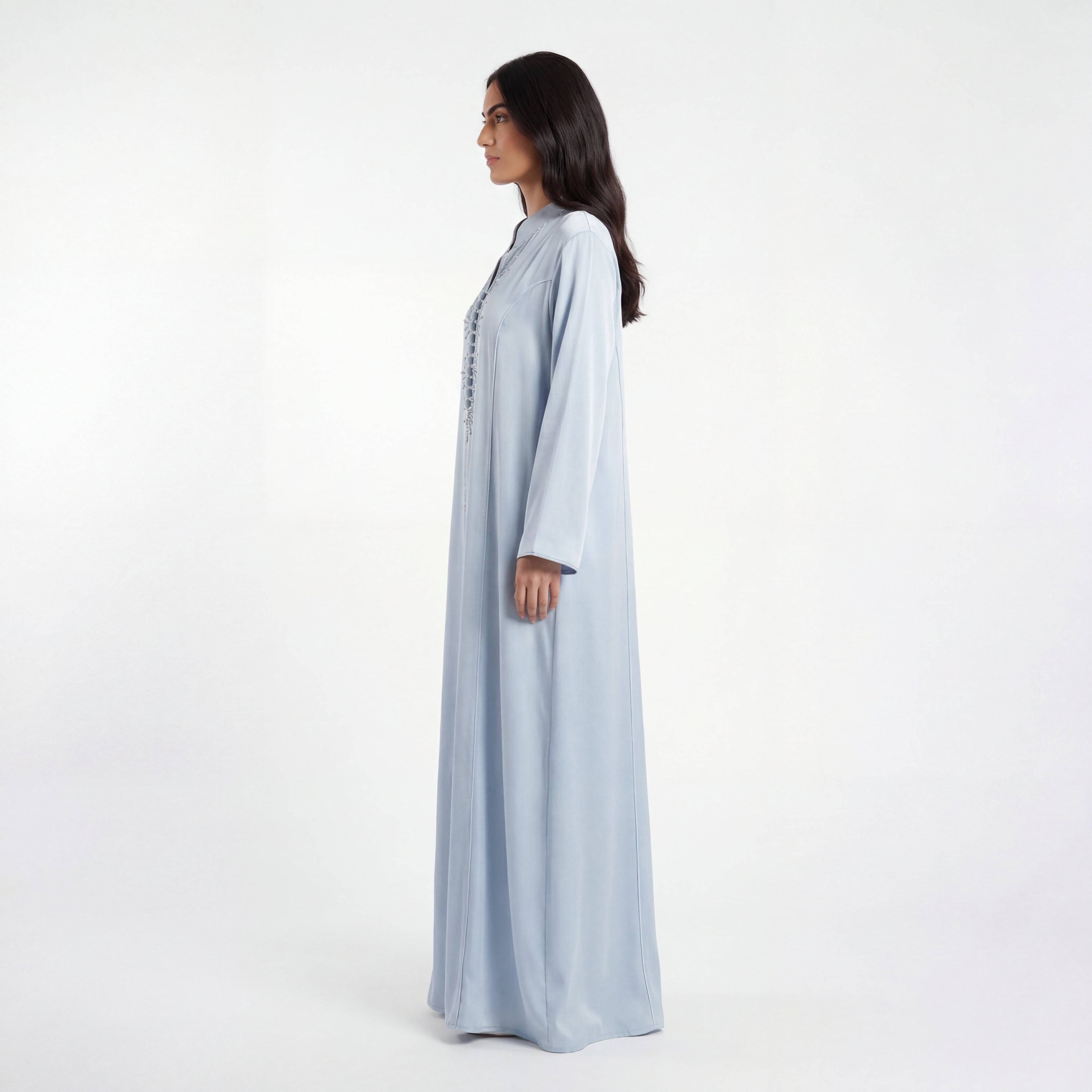 Abaya Bleu Perlée