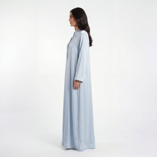 Abaya Bleu Perlée