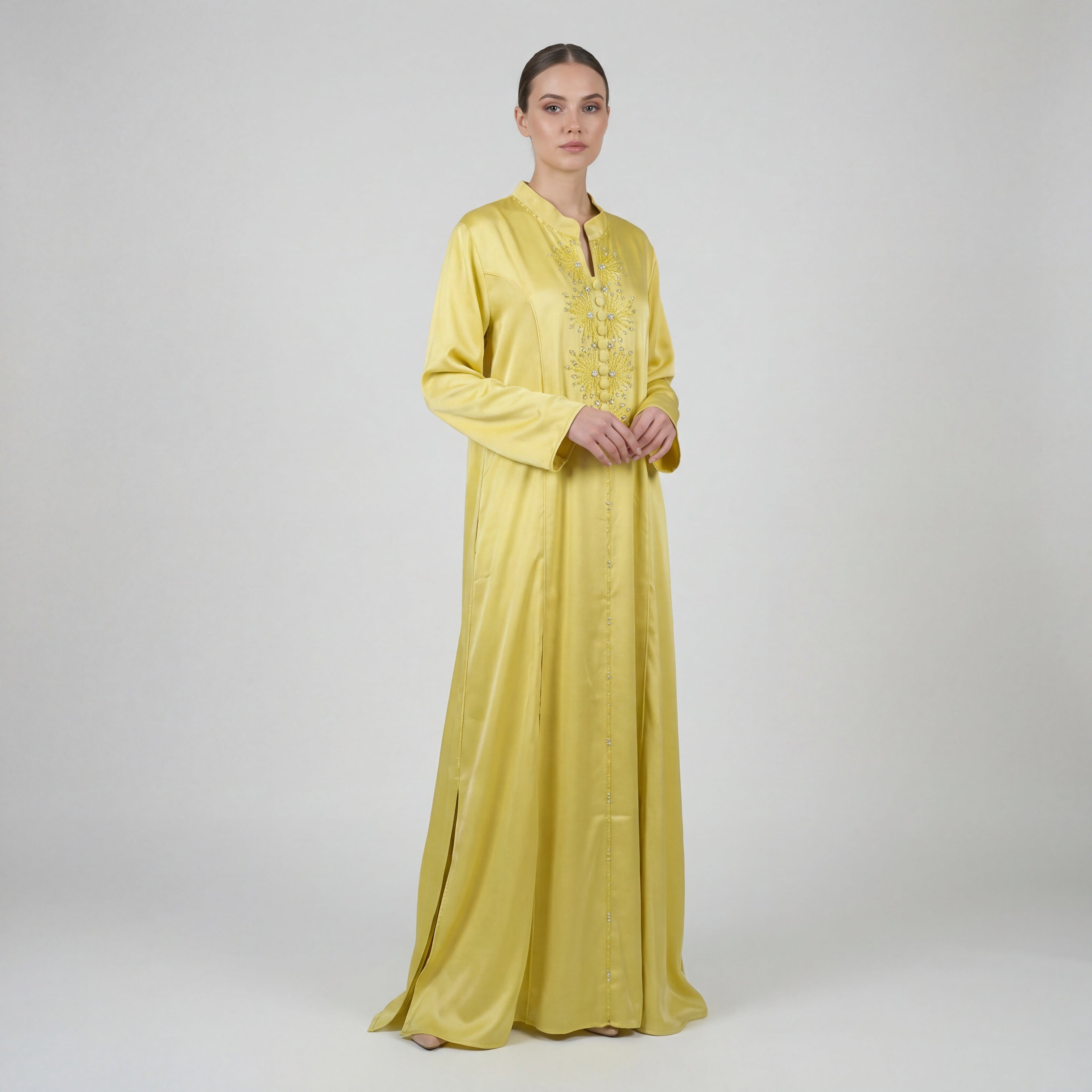 Abaya Pastel Perlée